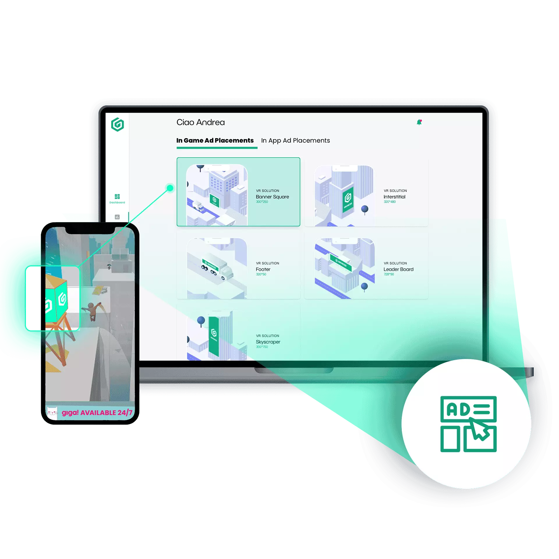 Illustration of Growzee ad formats