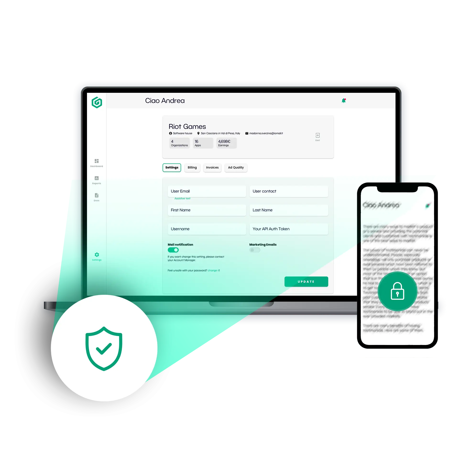 Illustration of brand safety and security